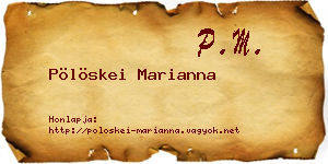 Pölöskei Marianna névjegykártya